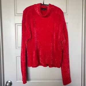 Red Chenille Sanctuary Sweater